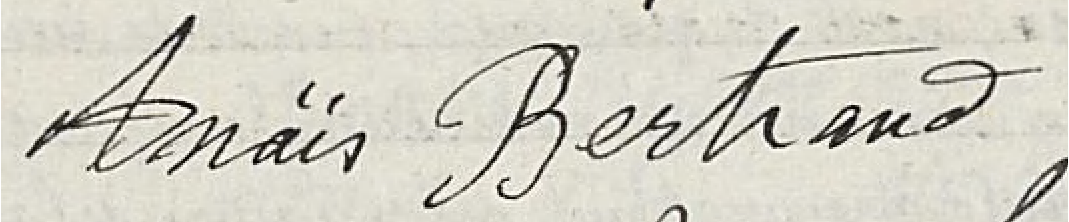 Signature d'Anaïs